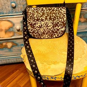 Michael Kors brown calf hair crossbody bag